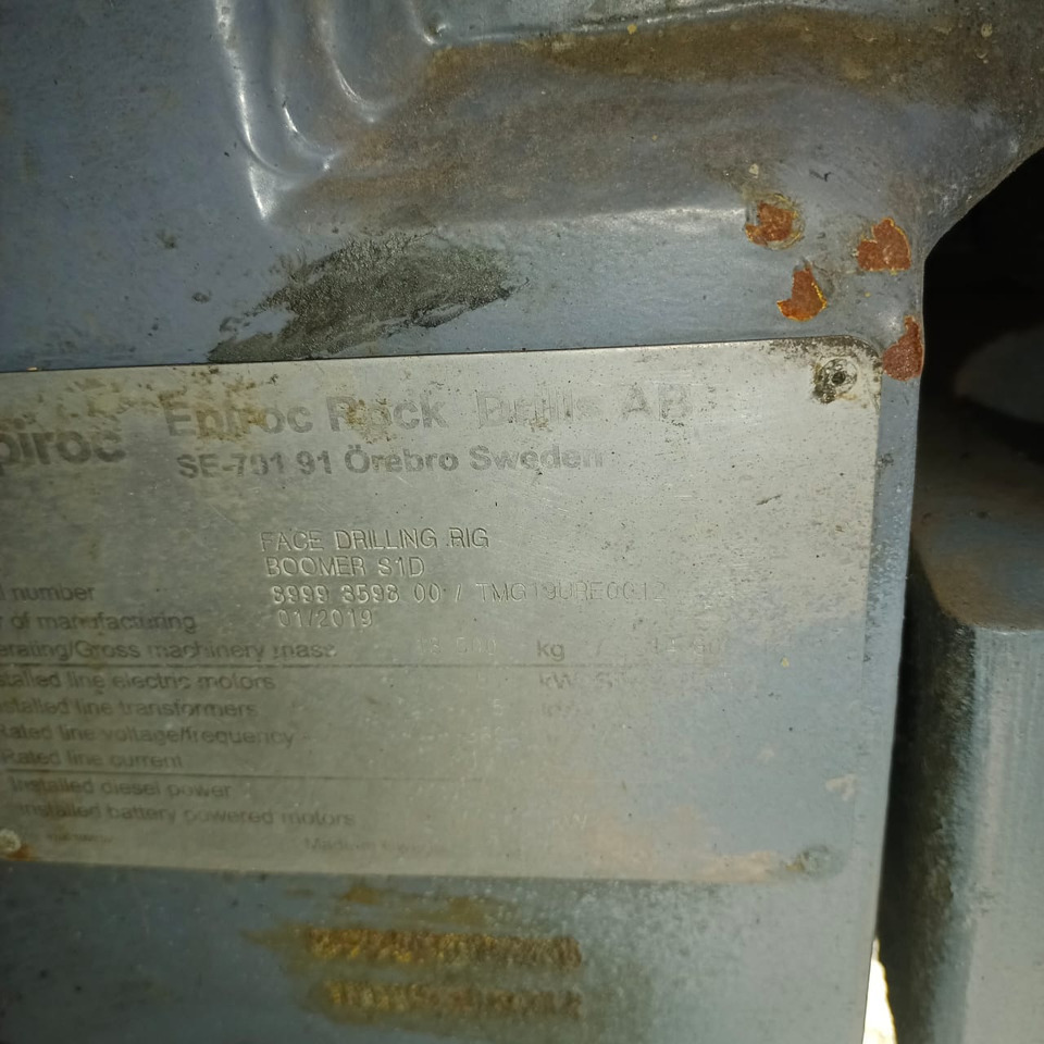 EPIROC BOOMER S1D - Μηχάνημα ορυχείων: φωτογραφία 4 EPIROC BOOMER S1D - Μηχάνημα ορυχείων: φωτογραφία 4