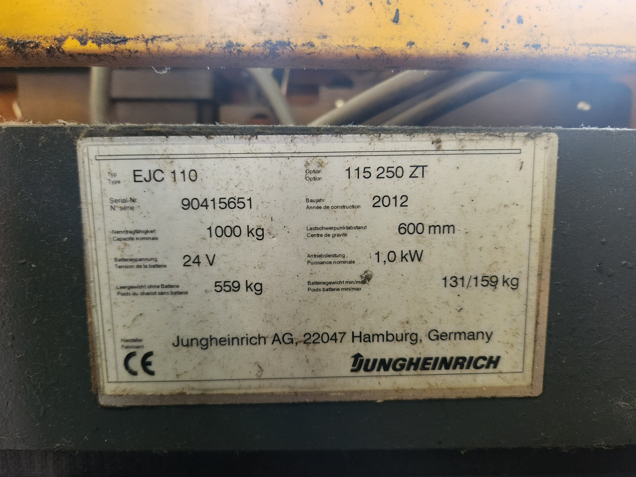 JUNGHEINRICH EJC110 250ZT - Μηχάνημα στοίβαξης: φωτογραφία 3 JUNGHEINRICH EJC110 250ZT - Μηχάνημα στοίβαξης: φωτογραφία 3