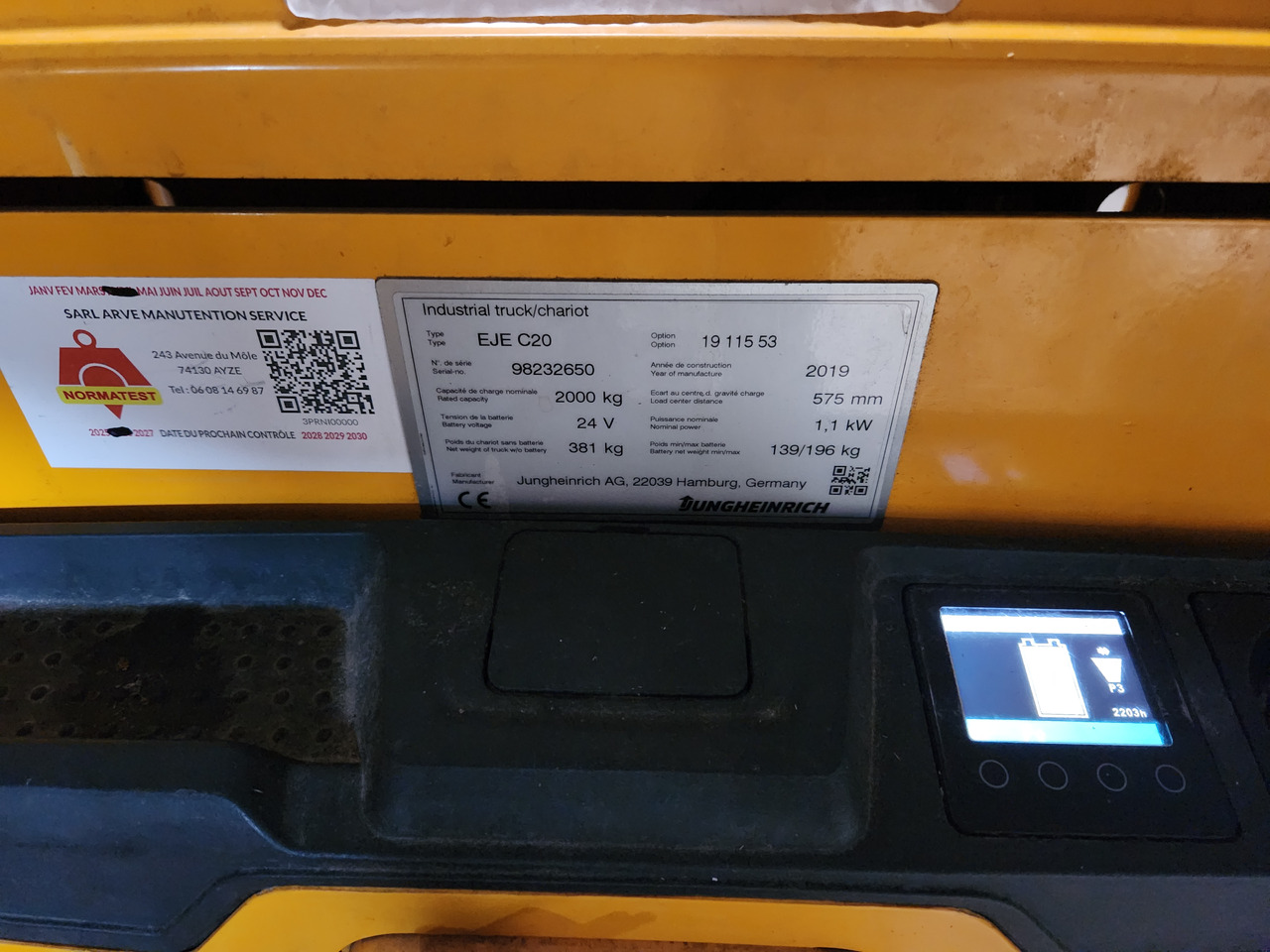 JUNGHEINRICH EJEC20 - Παλετοφόρο: φωτογραφία 3 JUNGHEINRICH EJEC20 - Παλετοφόρο: φωτογραφία 3