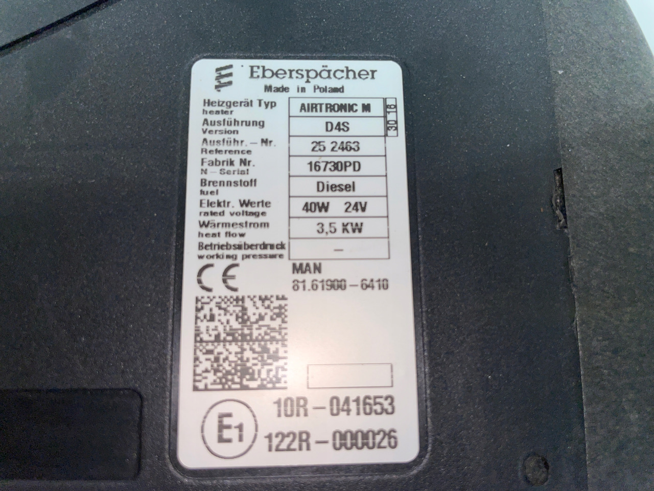 WEBASTO MAN TGX TGS D4S 81619006410 EBERSPACHER - Ηλεκτρονική μονάδα ελέγχου για Φορτηγό: φωτογραφία 4 WEBASTO MAN TGX TGS D4S 81619006410 EBERSPACHER - Ηλεκτρονική μονάδα ελέγχου για Φορτηγό: φωτογραφία 4