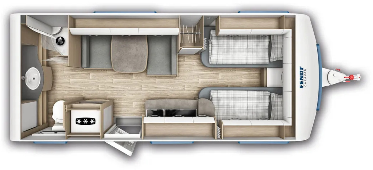 Fendt Bianco Activ 515 SGD Safety- + Shower- Dekopaket - Ρυμουλκούμενο τροχόσπιτο: φωτογραφία 2 Fendt Bianco Activ 515 SGD Safety- + Shower- Dekopaket - Ρυμουλκούμενο τροχόσπιτο: φωτογραφία 2