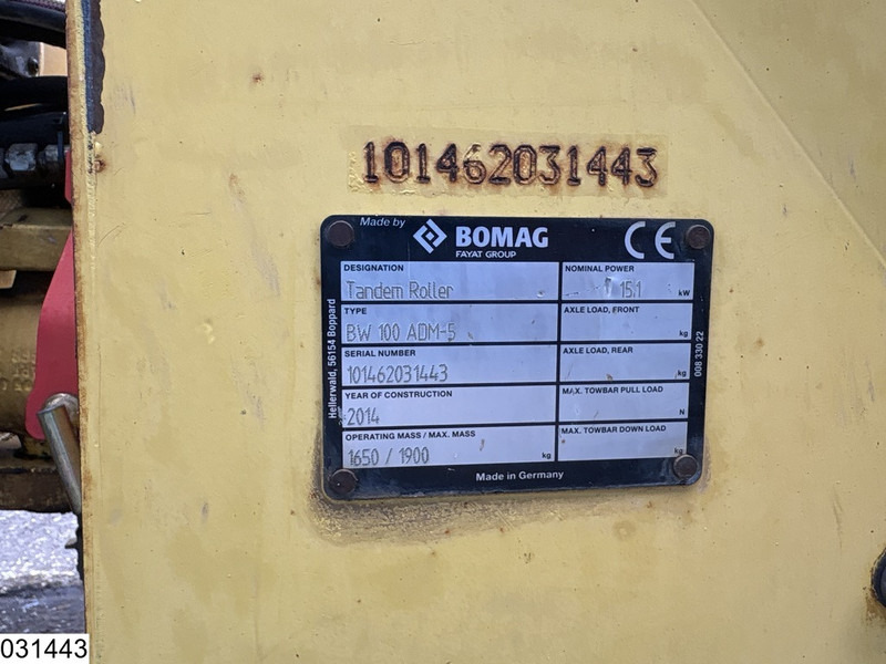 Bomag BW 100ADM-5 2252h, 15.1KW - Οδοστρωτήρας: φωτογραφία 5 Bomag BW 100ADM-5 2252h, 15.1KW - Οδοστρωτήρας: φωτογραφία 5