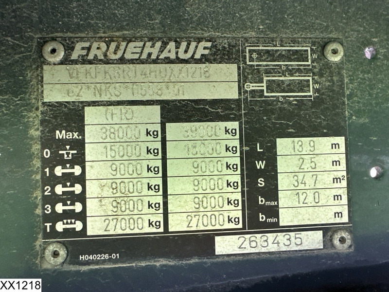 Fruehauf Tautliner Dhollandia - Επικαθήμενο κουρτίνα: φωτογραφία 4 Fruehauf Tautliner Dhollandia - Επικαθήμενο κουρτίνα: φωτογραφία 4
