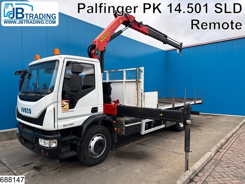 Iveco Eurocargo 160E25 EURO 6, Palfinger, Remote, Steel - Φορτηγό με ανοιχτή καρότσα, Φορτηγό με γερανό: φωτογραφία 1 Iveco Eurocargo 160E25 EURO 6, Palfinger, Remote, Steel - Φορτηγό με ανοιχτή καρότσα, Φορτηγό με γερανό: φωτογραφία 1