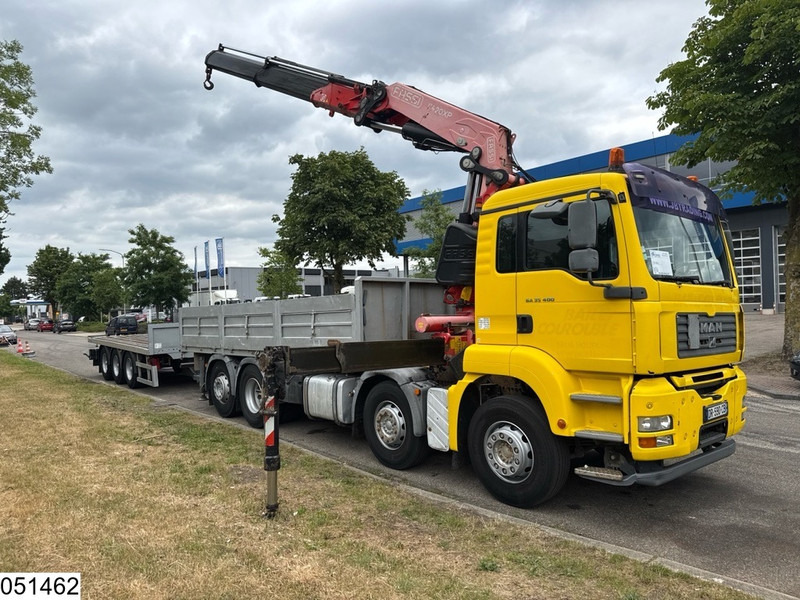 MAN TGA 35 400 8x2, Handgeschakeld, Fassi, Remote, Combi - Φορτηγό με ανοιχτή καρότσα, Φορτηγό με γερανό: φωτογραφία 2 MAN TGA 35 400 8x2, Handgeschakeld, Fassi, Remote, Combi - Φορτηγό με ανοιχτή καρότσα, Φορτηγό με γερανό: φωτογραφία 2