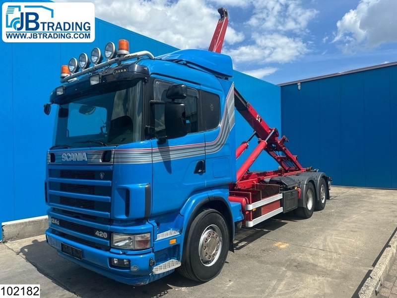 Scania 124 420 6X2, EURO 3, Retarder, Meiller - Φορτηγό φόρτωσης γάντζου: φωτογραφία 1 Scania 124 420 6X2, EURO 3, Retarder, Meiller - Φορτηγό φόρτωσης γάντζου: φωτογραφία 1