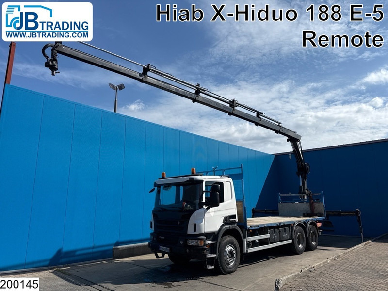 Scania P 410 6x4, EURO 6, Retarder, HIAB, Remote - Φορτηγό με ανοιχτή καρότσα, Φορτηγό με γερανό: φωτογραφία 1 Scania P 410 6x4, EURO 6, Retarder, HIAB, Remote - Φορτηγό με ανοιχτή καρότσα, Φορτηγό με γερανό: φωτογραφία 1