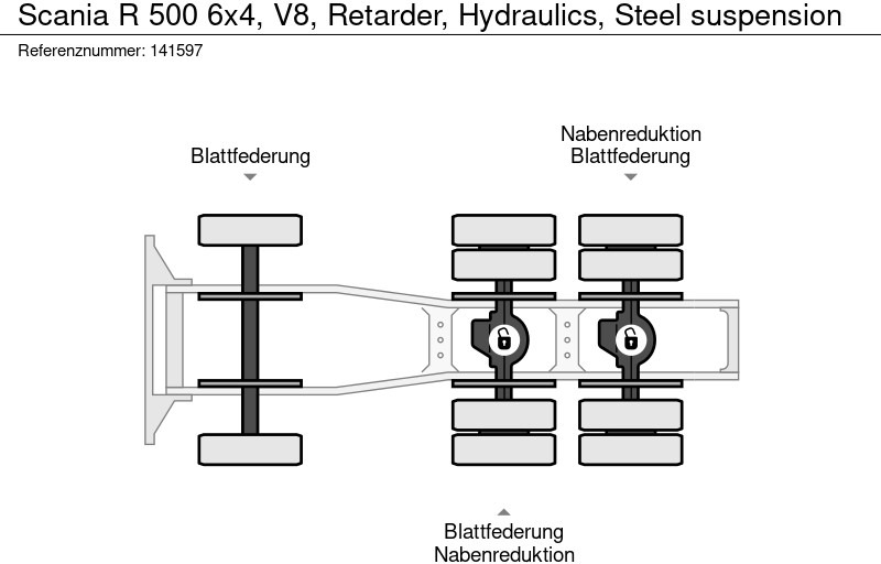 Τράκτορας Scania R 500 6x4, V8, Retarder, Hydraulics, Steel suspension: φωτογραφία 16