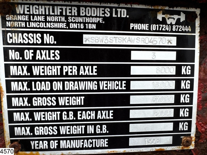 Weight Lifter Container chassis Twistlocks, 30 FT - Επικαθήμενο μεταφοράς εμπορευματοκιβωτίων/ Κινητό αμάξωμα: φωτογραφία 4 Weight Lifter Container chassis Twistlocks, 30 FT - Επικαθήμενο μεταφοράς εμπορευματοκιβωτίων/ Κινητό αμάξωμα: φωτογραφία 4