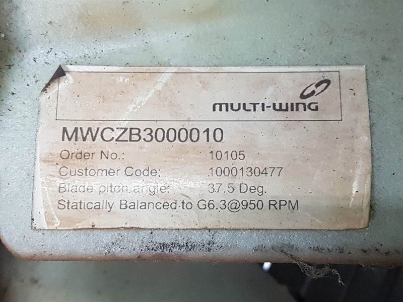 Multi-Wing MWCZB3000010 - Fan/Lüfterrad/Koelvin - Κινητήρας και ανταλλακτικά για Κατασκευή μηχανήματα: φωτογραφία 4 Multi-Wing MWCZB3000010 - Fan/Lüfterrad/Koelvin - Κινητήρας και ανταλλακτικά για Κατασκευή μηχανήματα: φωτογραφία 4