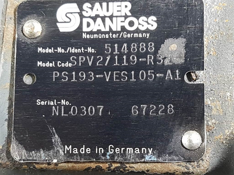 Sauer Danfoss SPV2/119-R3Z-PS193 - 514888 - Drive pump/Fahrpumpe - Υδραυλικό: φωτογραφία 4 Sauer Danfoss SPV2/119-R3Z-PS193 - 514888 - Drive pump/Fahrpumpe - Υδραυλικό: φωτογραφία 4
