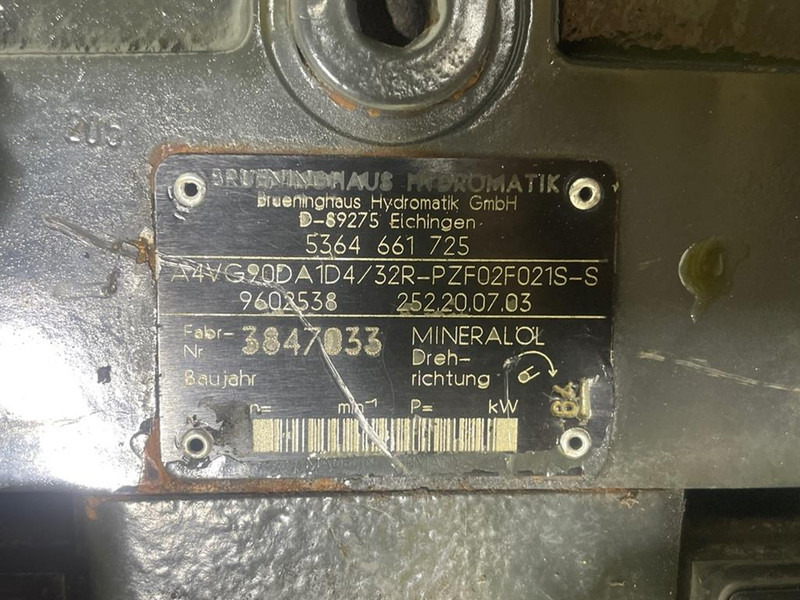 Schaeff SKS661-5364661725-A4VG90-Drive pump/Fahrpumpe - Υδραυλικό για Κατασκευή μηχανήματα: φωτογραφία 4 Schaeff SKS661-5364661725-A4VG90-Drive pump/Fahrpumpe - Υδραυλικό για Κατασκευή μηχανήματα: φωτογραφία 4