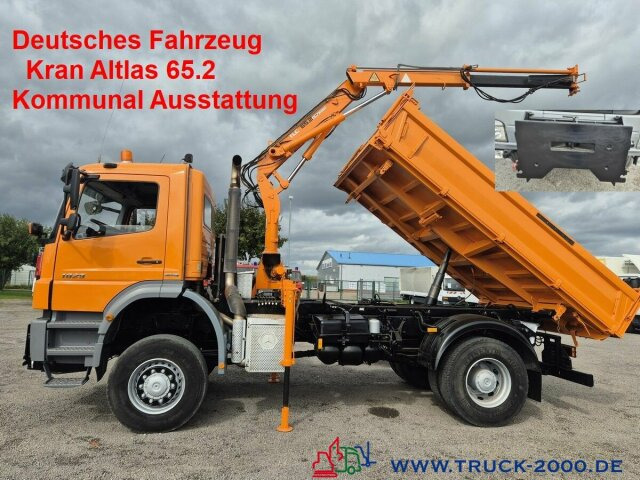 Mercedes-Benz Axor 1829 4x4 Atlas65.2 Kran Kommunal Austattung - Φορτηγό ανατρεπόμενο, Φορτηγό με γερανό: φωτογραφία 1 Mercedes-Benz Axor 1829 4x4 Atlas65.2 Kran Kommunal Austattung - Φορτηγό ανατρεπόμενο, Φορτηγό με γερανό: φωτογραφία 1