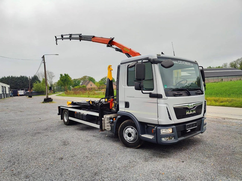 MAN TGL 12.250 City-Abroller Container + Palfinger PK5001 Remote - Φορτηγό φόρτωσης γάντζου, Φορτηγό με γερανό: φωτογραφία 2 MAN TGL 12.250 City-Abroller Container + Palfinger PK5001 Remote - Φορτηγό φόρτωσης γάντζου, Φορτηγό με γερανό: φωτογραφία 2
