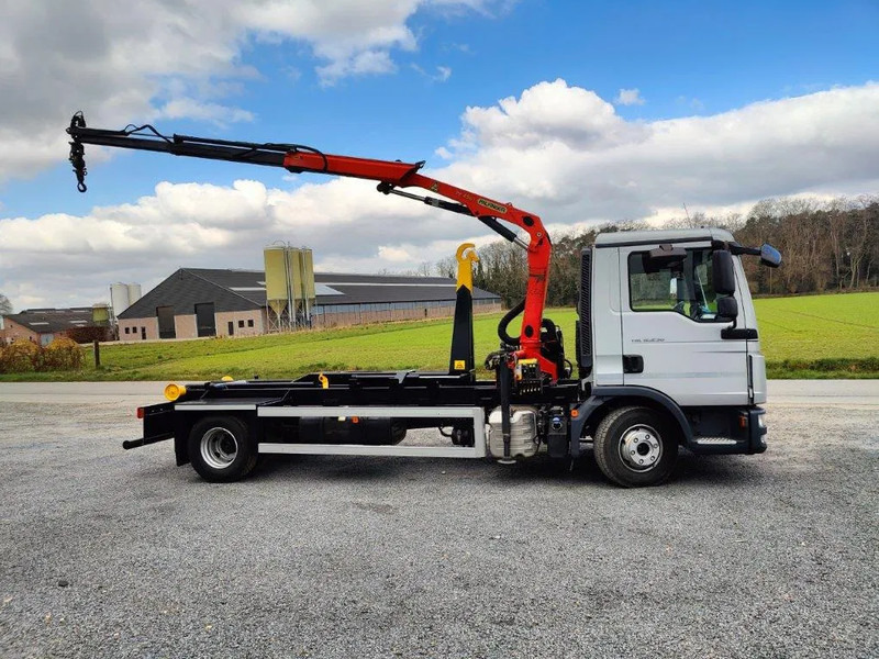 MAN TGL 12.250 Containerhaakysteem Jimeca met kraan Palfinger PK4501 - Φορτηγό φόρτωσης γάντζου, Φορτηγό με γερανό: φωτογραφία 4 MAN TGL 12.250 Containerhaakysteem Jimeca met kraan Palfinger PK4501 - Φορτηγό φόρτωσης γάντζου, Φορτηγό με γερανό: φωτογραφία 4