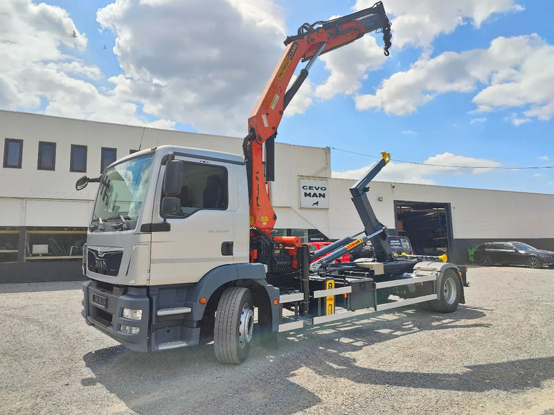 MAN TGM 18.290 4x2 Euro 6 + Crane Palfinger PK15500 - Φορτηγό φόρτωσης γάντζου, Φορτηγό με γερανό: φωτογραφία 1 MAN TGM 18.290 4x2 Euro 6 + Crane Palfinger PK15500 - Φορτηγό φόρτωσης γάντζου, Φορτηγό με γερανό: φωτογραφία 1