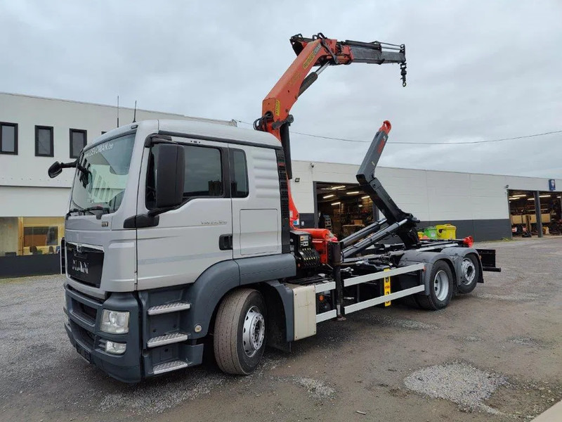 MAN TGS 26.320 Container Multilift + Kraan Palfinger PK16502 - Φορτηγό φόρτωσης γάντζου, Φορτηγό με γερανό: φωτογραφία 1 MAN TGS 26.320 Container Multilift + Kraan Palfinger PK16502 - Φορτηγό φόρτωσης γάντζου, Φορτηγό με γερανό: φωτογραφία 1