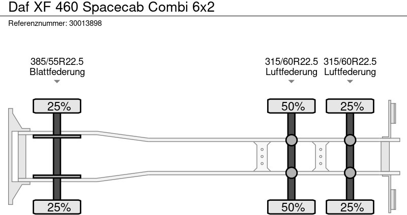 Φορτηγό μουσαμάς DAF XF 460 Spacecab Combi 6x2: φωτογραφία 12