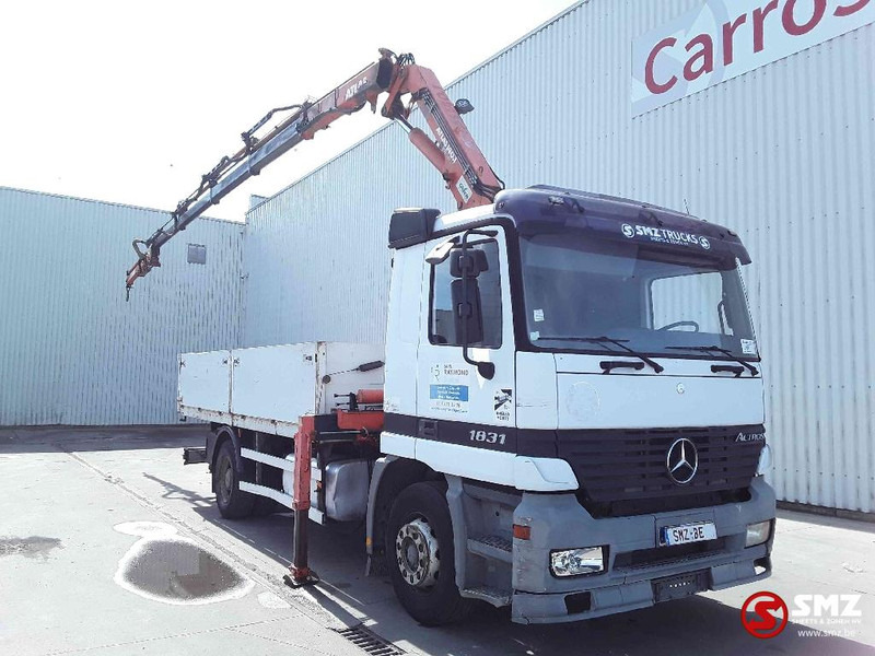 Mercedes-Benz Actros 1831 Atlas Ak140.1A4+remote lames steel 165000km - Φορτηγό με ανοιχτή καρότσα, Φορτηγό με γερανό: φωτογραφία 1 Mercedes-Benz Actros 1831 Atlas Ak140.1A4+remote lames steel 165000km - Φορτηγό με ανοιχτή καρότσα, Φορτηγό με γερανό: φωτογραφία 1