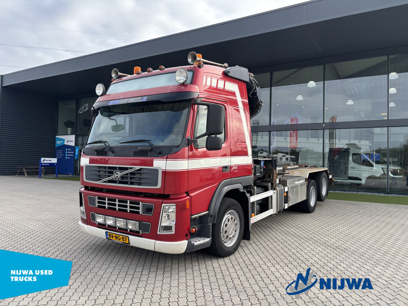 Volvo FM 440 6x2 Kabelsysteem + Kraan - Φορτηγό με σύστημα καλωδίων, Φορτηγό με γερανό: φωτογραφία 1 Volvo FM 440 6x2 Kabelsysteem + Kraan - Φορτηγό με σύστημα καλωδίων, Φορτηγό με γερανό: φωτογραφία 1