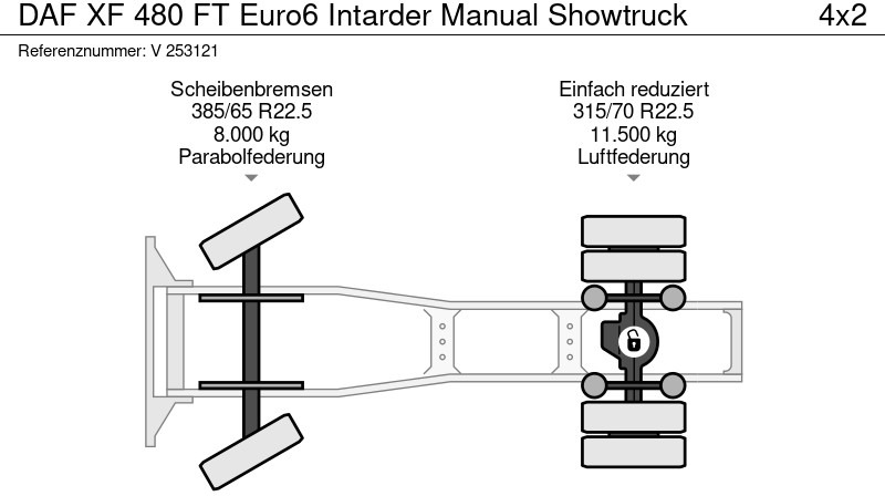 Τράκτορας DAF XF 480 FT Euro6 Intarder Manual Showtruck: φωτογραφία 12