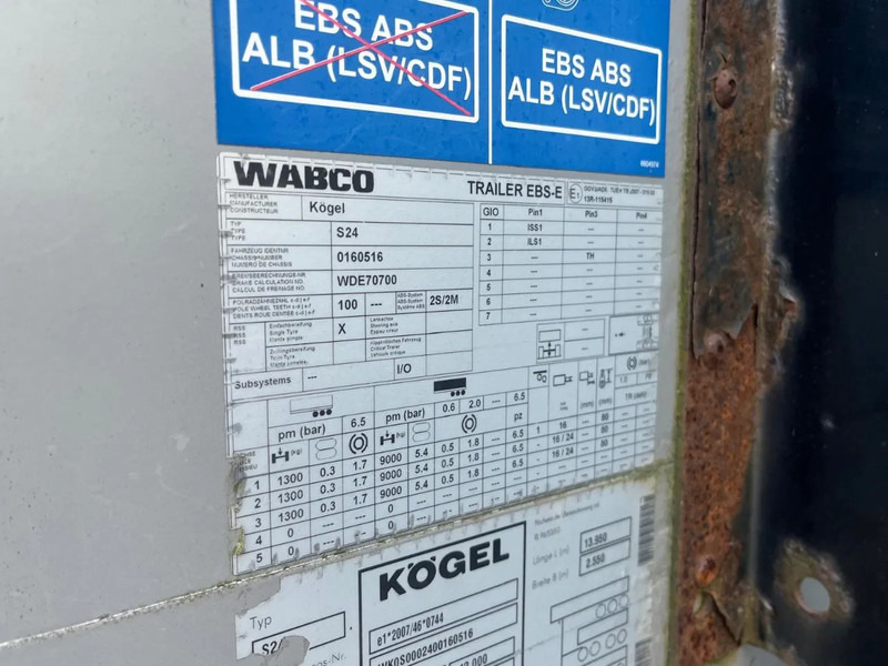 Kögel Schuifzeilen BPW assen - Επικαθήμενο κουρτίνα: φωτογραφία 3 Kögel Schuifzeilen BPW assen - Επικαθήμενο κουρτίνα: φωτογραφία 3