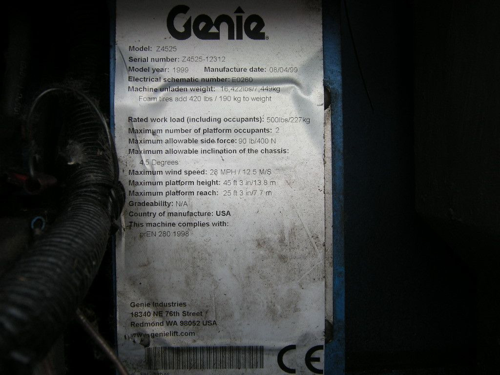 Φορτηγό με εναέρια πλατφόρμα Genie Arbeitsbühne Genie Z 45/25 BI Energie, 15,8 m: φωτογραφία 14