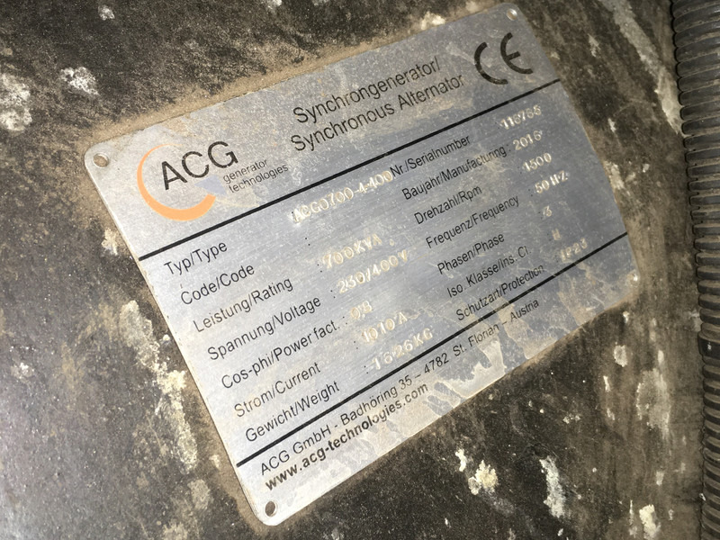 MTU 12V1600G10F GENERATOR 700KVA USED - Βιομηχανική γεννήτρια: φωτογραφία 5 MTU 12V1600G10F GENERATOR 700KVA USED - Βιομηχανική γεννήτρια: φωτογραφία 5