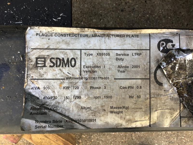 MTU 16V2000 GENERATOR 900KVA USED - Βιομηχανική γεννήτρια: φωτογραφία 5 MTU 16V2000 GENERATOR 900KVA USED - Βιομηχανική γεννήτρια: φωτογραφία 5