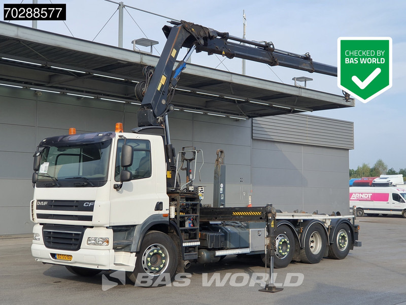 DAF CF85.360 8X2 NL-Truck HIAB 211 E-3 Hipro Crane + Hooklift Lift+steering Axle Automatic Euro 5 - Φορτηγό φόρτωσης γάντζου, Φορτηγό με γερανό: φωτογραφία 1 DAF CF85.360 8X2 NL-Truck HIAB 211 E-3 Hipro Crane + Hooklift Lift+steering Axle Automatic Euro 5 - Φορτηγό φόρτωσης γάντζου, Φορτηγό με γερανό: φωτογραφία 1