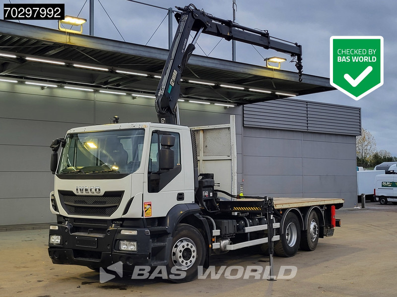 Iveco Stralis 310 Stralis 6X2 HIAB 144 BS-2 Crane Kran Lift+Steering-Axle Manual Euro 5 - Φορτηγό με ανοιχτή καρότσα, Φορτηγό με γερανό: φωτογραφία 1 Iveco Stralis 310 Stralis 6X2 HIAB 144 BS-2 Crane Kran Lift+Steering-Axle Manual Euro 5 - Φορτηγό με ανοιχτή καρότσα, Φορτηγό με γερανό: φωτογραφία 1