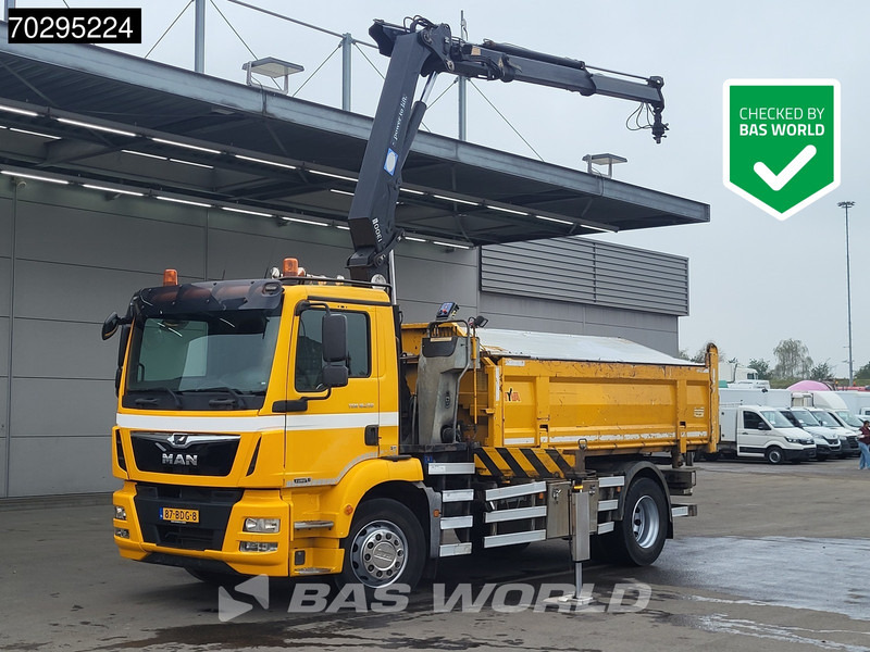 MAN TGM 18.250 TGM 4X2 NL-Truck 10m3 HSW Tipper 13Ton HMF 1300-K2 Crane Automatic Euro 6 - Φορτηγό ανατρεπόμενο, Φορτηγό με γερανό: φωτογραφία 1 MAN TGM 18.250 TGM 4X2 NL-Truck 10m3 HSW Tipper 13Ton HMF 1300-K2 Crane Automatic Euro 6 - Φορτηγό ανατρεπόμενο, Φορτηγό με γερανό: φωτογραφία 1