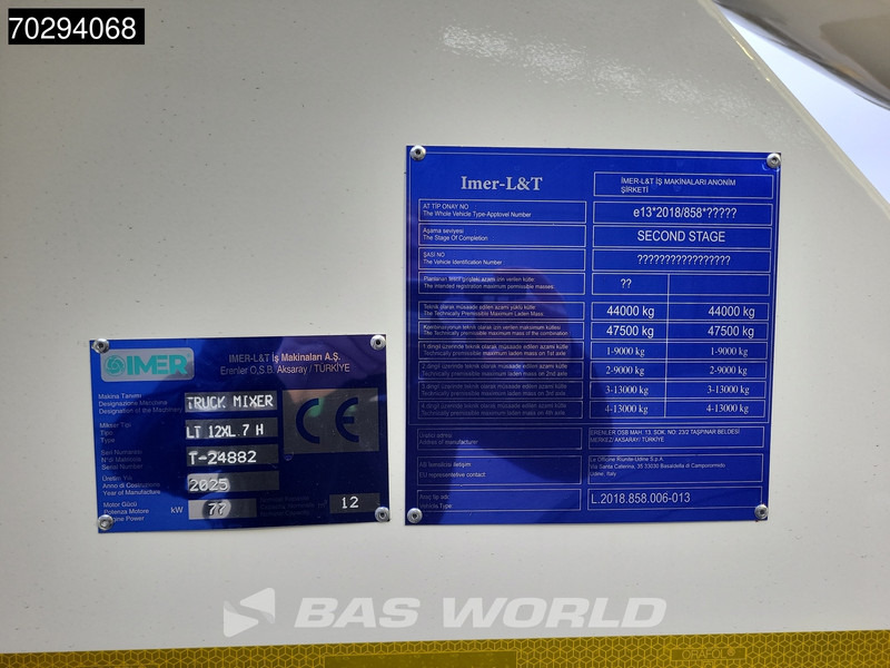 Καινούριο Μπετονιέρα φορτηγό MAN TGS 41.440 8X4 New! 12m3 Imer Hydraulic Big-Axle Steelsuspension Euro 6: φωτογραφία 15