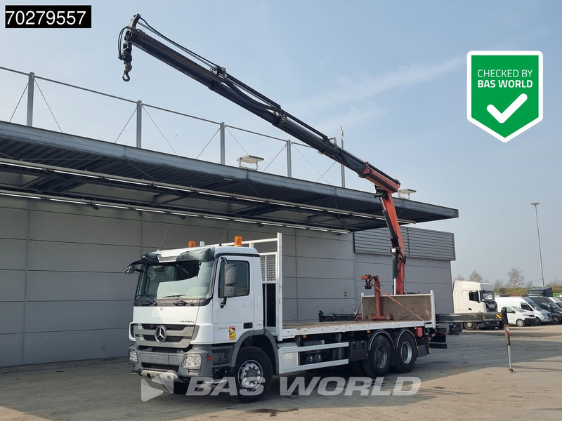 Mercedes-Benz Actros 2641 6X4 Palfinger PK18002-EH Remote Full Steel Euro 5 - Φορτηγό με ανοιχτή καρότσα, Φορτηγό με γερανό: φωτογραφία 1 Mercedes-Benz Actros 2641 6X4 Palfinger PK18002-EH Remote Full Steel Euro 5 - Φορτηγό με ανοιχτή καρότσα, Φορτηγό με γερανό: φωτογραφία 1