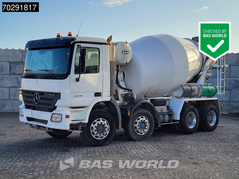 Mercedes-Benz Actros 3236 8X4 9m3 Stetter Mixer Retarder Steelsuspension Big-Axle Euro 3 - Μπετονιέρα φορτηγό: φωτογραφία 1 Mercedes-Benz Actros 3236 8X4 9m3 Stetter Mixer Retarder Steelsuspension Big-Axle Euro 3 - Μπετονιέρα φορτηγό: φωτογραφία 1