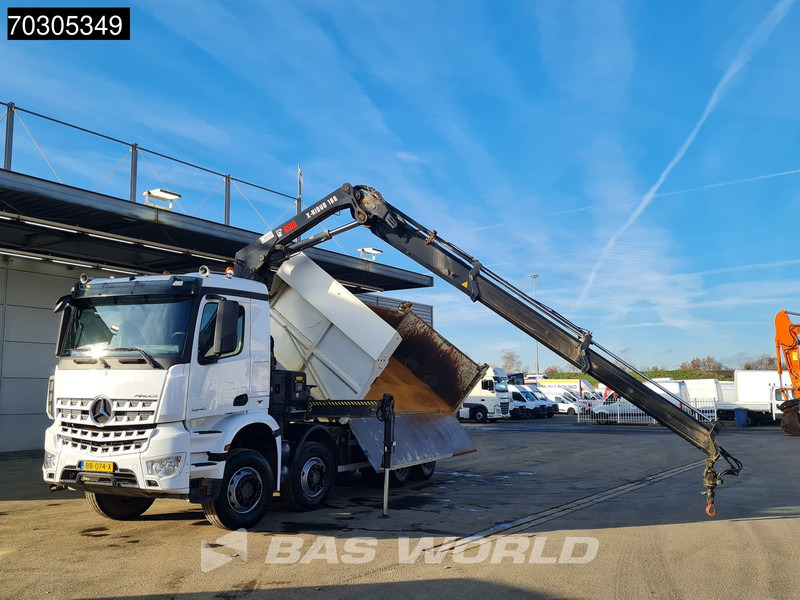 Mercedes-Benz Arocs 3240 8X4 HIAB X-HIDUO 188 E-2 Kran Crane 3-side tipper Big-Axle Euro 6 - Φορτηγό ανατρεπόμενο, Φορτηγό με γερανό: φωτογραφία 2 Mercedes-Benz Arocs 3240 8X4 HIAB X-HIDUO 188 E-2 Kran Crane 3-side tipper Big-Axle Euro 6 - Φορτηγό ανατρεπόμενο, Φορτηγό με γερανό: φωτογραφία 2