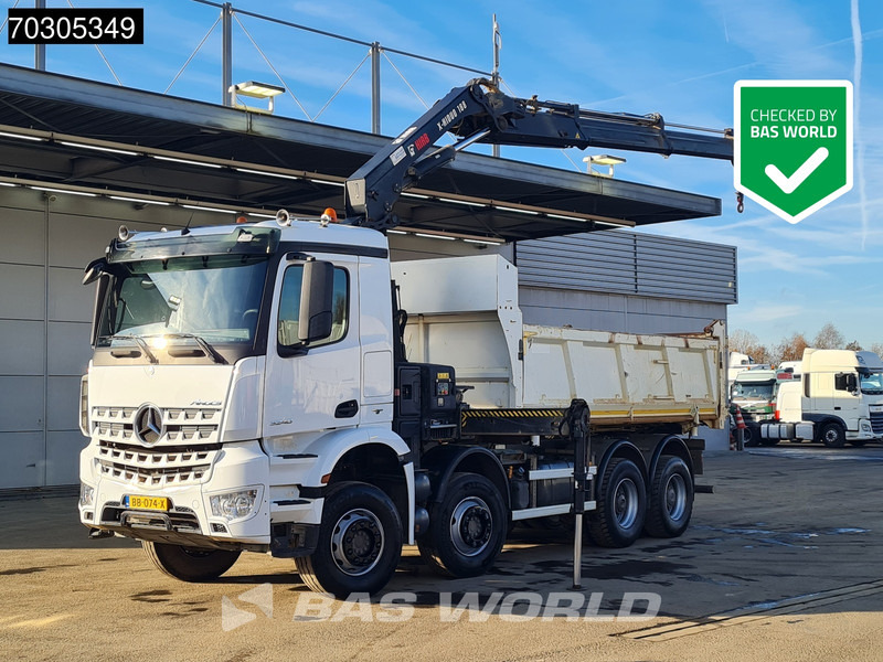 Mercedes-Benz Arocs 3240 8X4 HIAB X-HIDUO 188 E-2 Kran Crane 3-side tipper Big-Axle Euro 6 - Φορτηγό ανατρεπόμενο, Φορτηγό με γερανό: φωτογραφία 1 Mercedes-Benz Arocs 3240 8X4 HIAB X-HIDUO 188 E-2 Kran Crane 3-side tipper Big-Axle Euro 6 - Φορτηγό ανατρεπόμενο, Φορτηγό με γερανό: φωτογραφία 1
