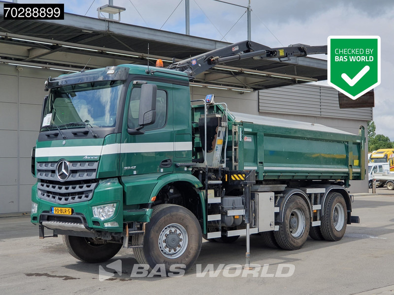 Mercedes-Benz Arocs 3342 Arocs 6X6 NL-Truck HMF 1643 Z-Crane Kran Steering Axle Big-Axle Euro 6 - Φορτηγό ανατρεπόμενο, Φορτηγό με γερανό: φωτογραφία 1 Mercedes-Benz Arocs 3342 Arocs 6X6 NL-Truck HMF 1643 Z-Crane Kran Steering Axle Big-Axle Euro 6 - Φορτηγό ανατρεπόμενο, Φορτηγό με γερανό: φωτογραφία 1