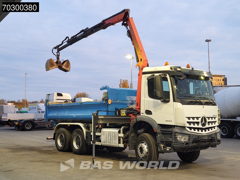 Mercedes-Benz Arocs 3343 6X4 Palfinger PK12.501 SLD Kran Crane 7m3 tipper Big-Axle Automatic Euro 6 - Φορτηγό ανατρεπόμενο, Φορτηγό με γερανό: φωτογραφία 3 Mercedes-Benz Arocs 3343 6X4 Palfinger PK12.501 SLD Kran Crane 7m3 tipper Big-Axle Automatic Euro 6 - Φορτηγό ανατρεπόμενο, Φορτηγό με γερανό: φωτογραφία 3