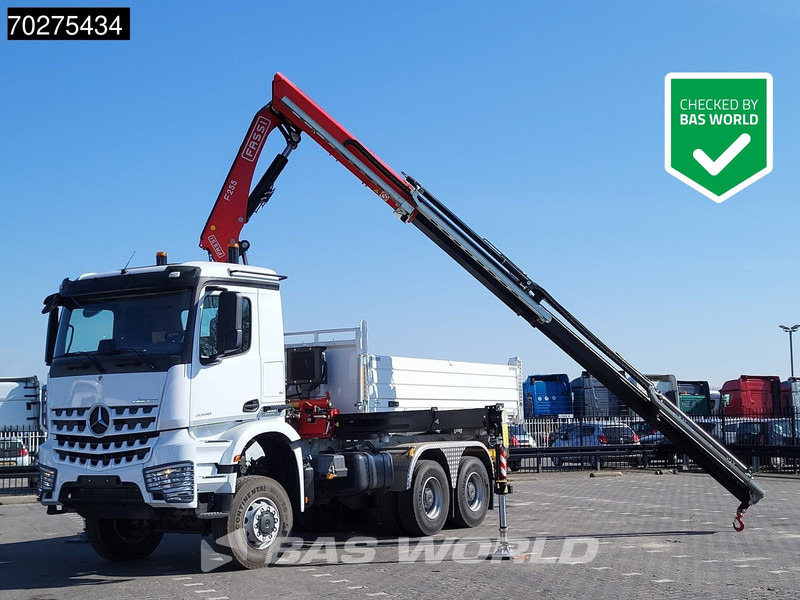 Mercedes-Benz Arocs 3348 6X6 Fassi F255A.2.24 xe-dynamic Kran Dreiseitenkipper Navi Euro 6 - Φορτηγό ανατρεπόμενο, Φορτηγό με γερανό: φωτογραφία 1 Mercedes-Benz Arocs 3348 6X6 Fassi F255A.2.24 xe-dynamic Kran Dreiseitenkipper Navi Euro 6 - Φορτηγό ανατρεπόμενο, Φορτηγό με γερανό: φωτογραφία 1