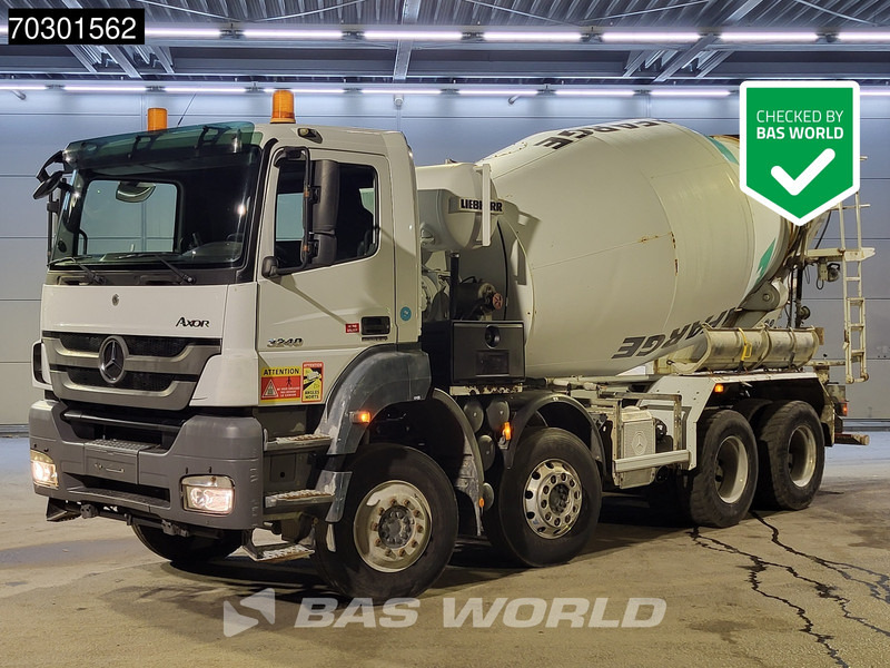 Mercedes-Benz Axor 3240 8X4 9m3 Liebherr mixer Steel suspension Manual Euro 5 - Μπετονιέρα φορτηγό: φωτογραφία 1 Mercedes-Benz Axor 3240 8X4 9m3 Liebherr mixer Steel suspension Manual Euro 5 - Μπετονιέρα φορτηγό: φωτογραφία 1