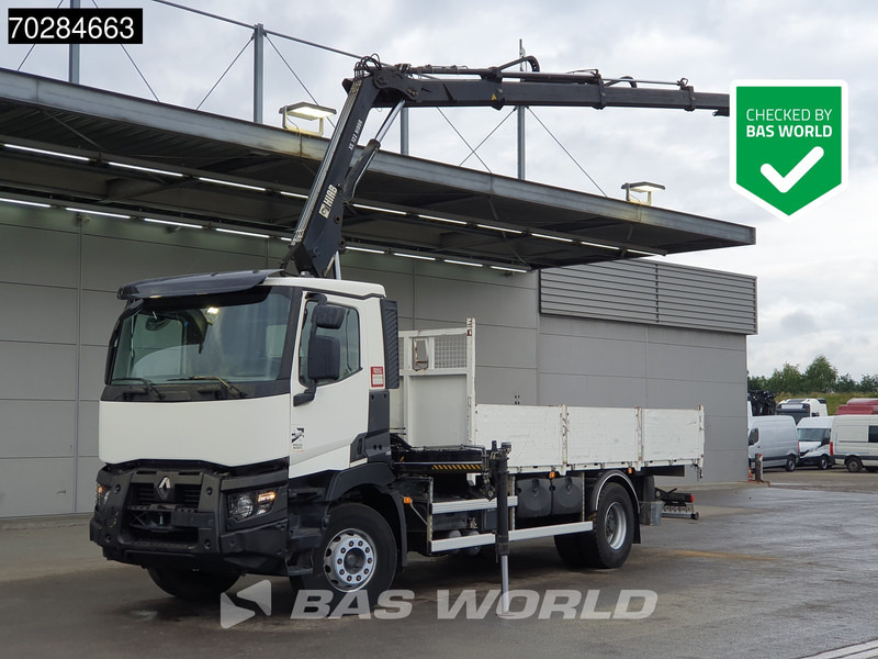 Renault C 380 4X2 HIAB 122 B-3 HIDUO Kran Crane Steelsuspension Big-Axle Euro 6 - Φορτηγό με ανοιχτή καρότσα, Φορτηγό με γερανό: φωτογραφία 1 Renault C 380 4X2 HIAB 122 B-3 HIDUO Kran Crane Steelsuspension Big-Axle Euro 6 - Φορτηγό με ανοιχτή καρότσα, Φορτηγό με γερανό: φωτογραφία 1