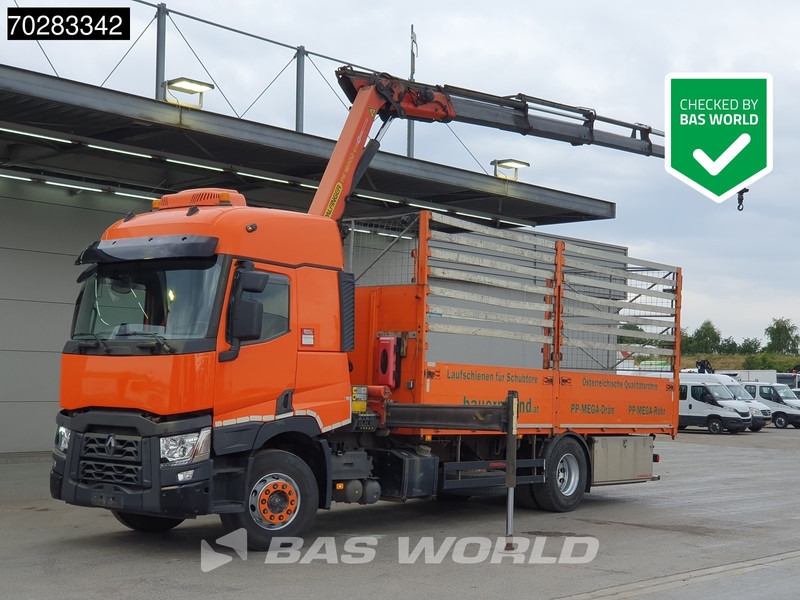Renault C 380 4X2 Palfinger PK18002-EH D Kran Crane Retarder Standklima Euro 6 - Φορτηγό με ανοιχτή καρότσα, Φορτηγό με γερανό: φωτογραφία 1 Renault C 380 4X2 Palfinger PK18002-EH D Kran Crane Retarder Standklima Euro 6 - Φορτηγό με ανοιχτή καρότσα, Φορτηγό με γερανό: φωτογραφία 1