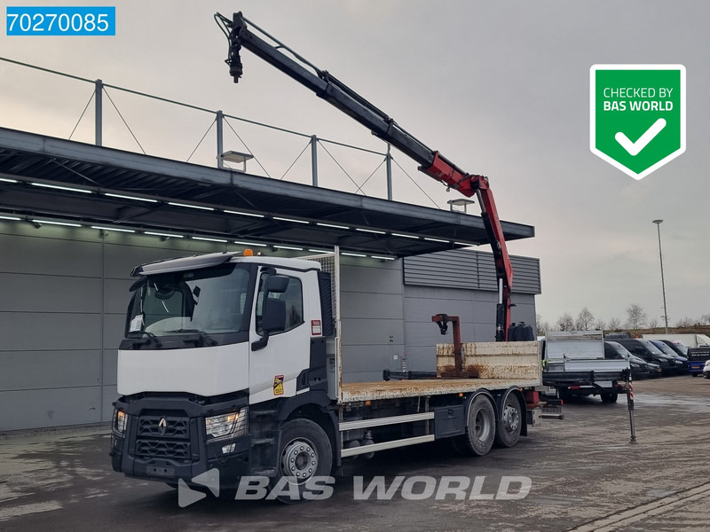Renault C 380 6X2 Fassi F155A.0.23 E-ACTIVE Remote Control Euro 6 - Φορτηγό με ανοιχτή καρότσα, Φορτηγό με γερανό: φωτογραφία 1 Renault C 380 6X2 Fassi F155A.0.23 E-ACTIVE Remote Control Euro 6 - Φορτηγό με ανοιχτή καρότσα, Φορτηγό με γερανό: φωτογραφία 1