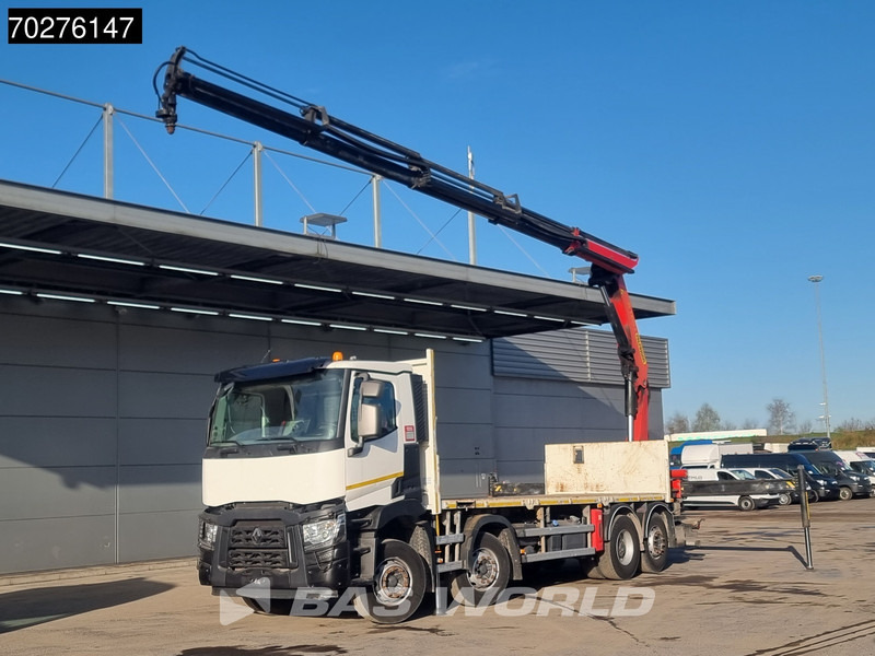 Renault C 380 8X2 Palfinger PK24001K Remote Lenkachse Euro 6 - Φορτηγό με ανοιχτή καρότσα, Φορτηγό με γερανό: φωτογραφία 1 Renault C 380 8X2 Palfinger PK24001K Remote Lenkachse Euro 6 - Φορτηγό με ανοιχτή καρότσα, Φορτηγό με γερανό: φωτογραφία 1