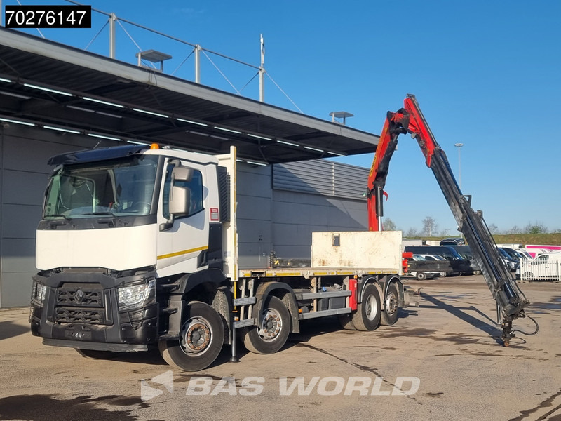 Renault C 380 8X2 Palfinger PK24001K Remote Lenkachse Euro 6 - Φορτηγό με ανοιχτή καρότσα, Φορτηγό με γερανό: φωτογραφία 3 Renault C 380 8X2 Palfinger PK24001K Remote Lenkachse Euro 6 - Φορτηγό με ανοιχτή καρότσα, Φορτηγό με γερανό: φωτογραφία 3