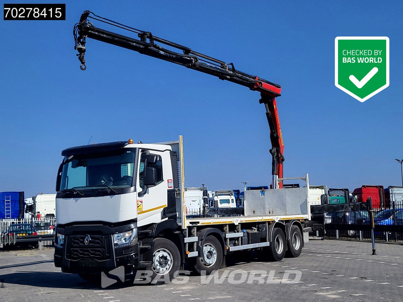 Renault C 430 8X4 Palfinger 22002 EH kran Crane Big-Axle steel suspension Euro 6 - Φορτηγό με ανοιχτή καρότσα, Φορτηγό με γερανό: φωτογραφία 1 Renault C 430 8X4 Palfinger 22002 EH kran Crane Big-Axle steel suspension Euro 6 - Φορτηγό με ανοιχτή καρότσα, Φορτηγό με γερανό: φωτογραφία 1