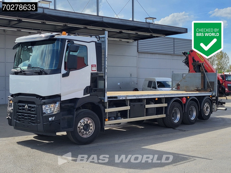 Renault C 480 8X4 Palfinger PK24.001 SLD5 Crane Kran Automatic Liftachse Euro 6 - Φορτηγό με ανοιχτή καρότσα, Φορτηγό με γερανό: φωτογραφία 1 Renault C 480 8X4 Palfinger PK24.001 SLD5 Crane Kran Automatic Liftachse Euro 6 - Φορτηγό με ανοιχτή καρότσα, Φορτηγό με γερανό: φωτογραφία 1