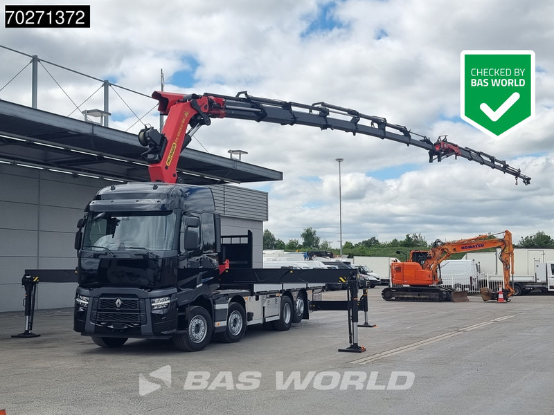 Renault C 520 8X2 Palfinger PK65002 SH Crane Jib Winch Lift+steering Axle Euro 6 - Φορτηγό με ανοιχτή καρότσα, Φορτηγό με γερανό: φωτογραφία 1 Renault C 520 8X2 Palfinger PK65002 SH Crane Jib Winch Lift+steering Axle Euro 6 - Φορτηγό με ανοιχτή καρότσα, Φορτηγό με γερανό: φωτογραφία 1