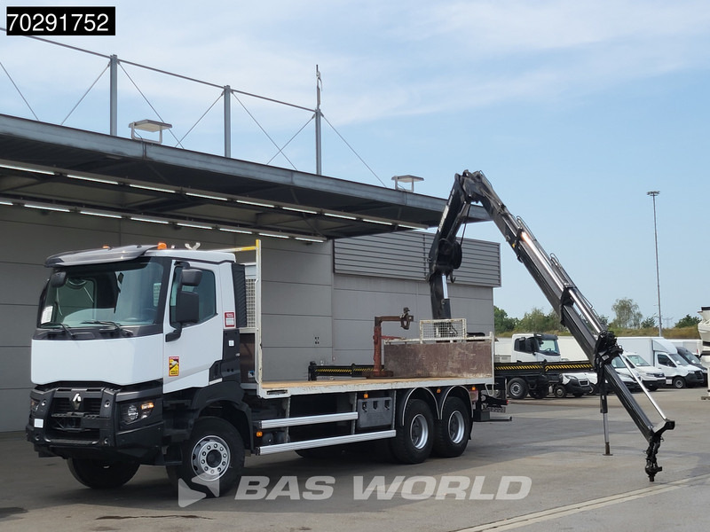 Φορτηγό με ανοιχτή καρότσα, Φορτηγό με γερανό Renault K 380 6X4 HIAB X-HIDUO 188 E-5 Crane Steelsuspension Big-Axle Automatic Euro 6: φωτογραφία 6